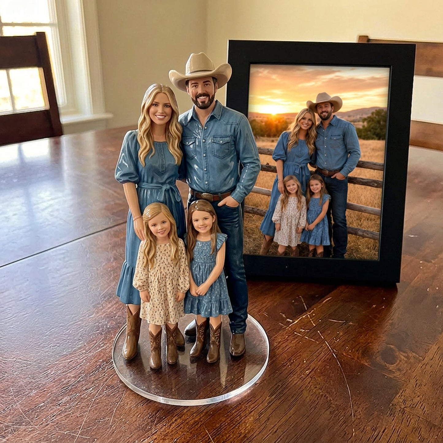Custom Couple Memorial Figurine From Photo, Personalized 3D Printed Sculpture, Romantic Couple Memorial Gift, Wedding Anniversary Keepsake