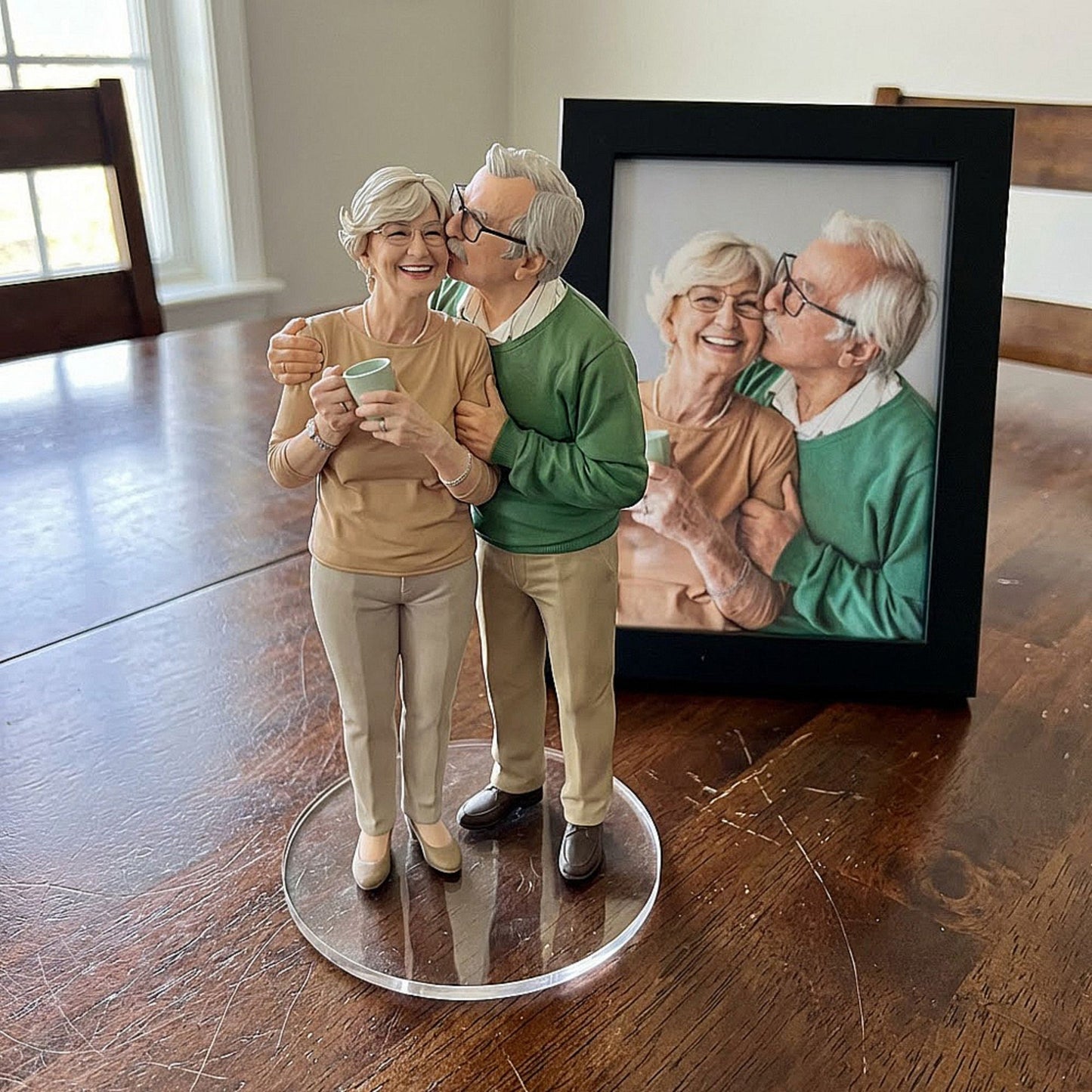 Custom3DMemorialFamilyFigurine_ParentsKeepsakeGift_LossOfMomDad_SympathyGift_RemembranceSculpture_InLovingMemoryFigurine
