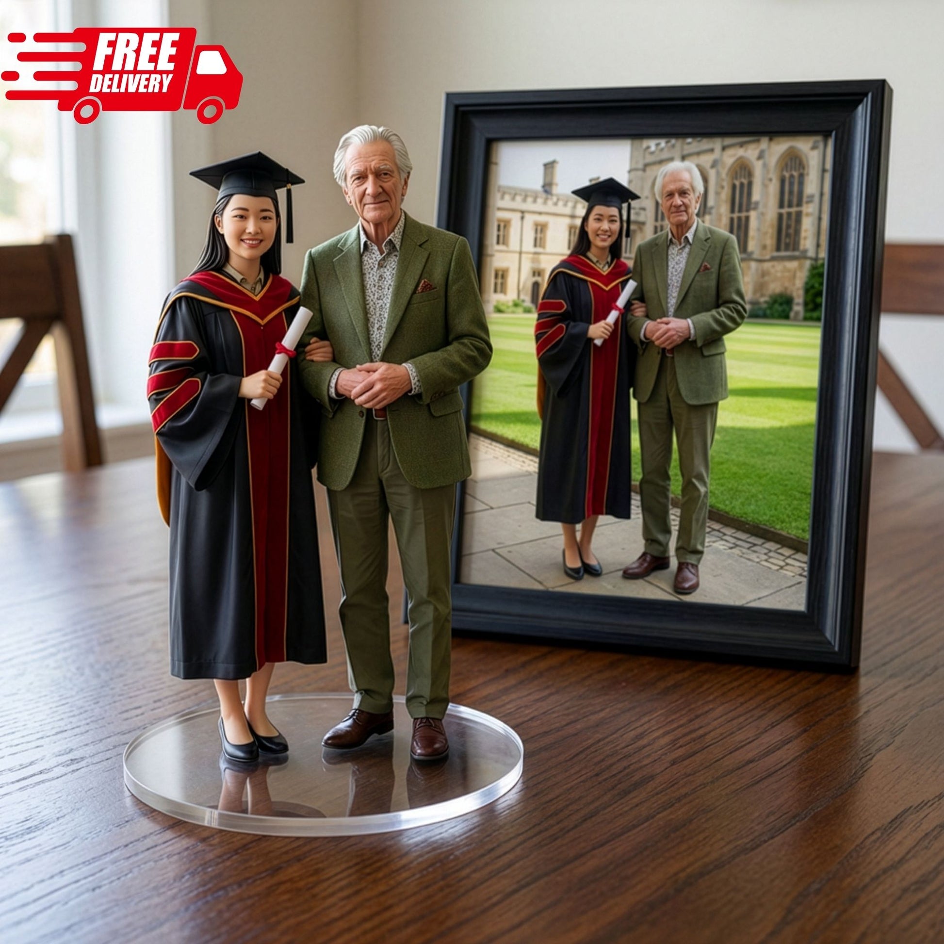 GraduationGiftCustomFigurine_Personalized3DMiniMeStatue_HandmadeMemorySculpture