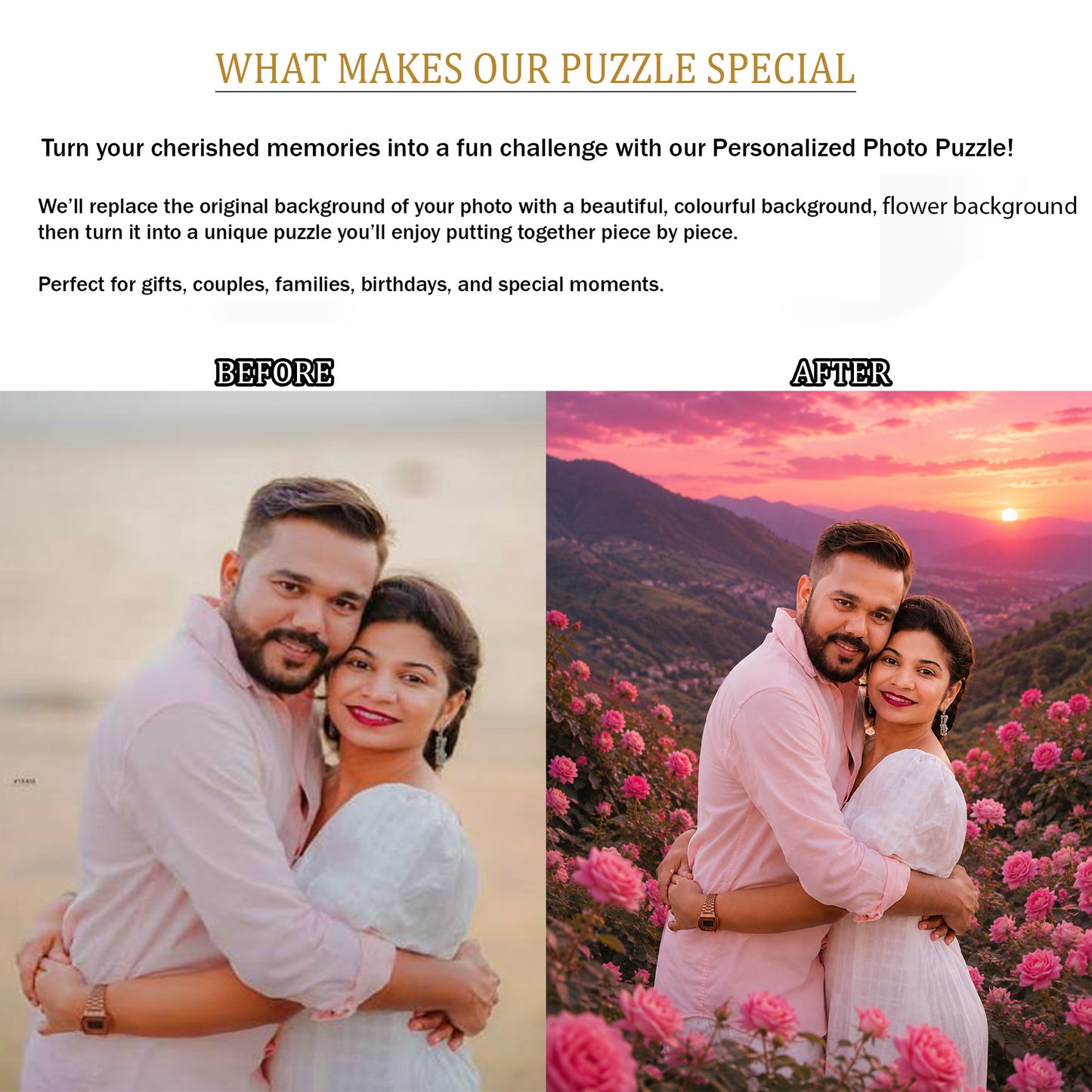 Personalized Photo Puzzle - Custom photo puzzle 1000 pieces - Custom Jigsaw Puzzle from your own picture- Gift for Mom