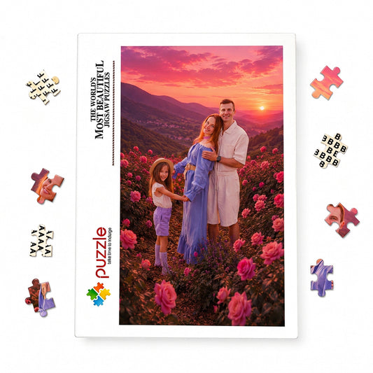 Custom Jigsaw Puzzle from photo | 120-1000 Pieces Personalized Puzzle | Gifts for Mom Dad Kids Her Him Couple | Unique Memory Gift