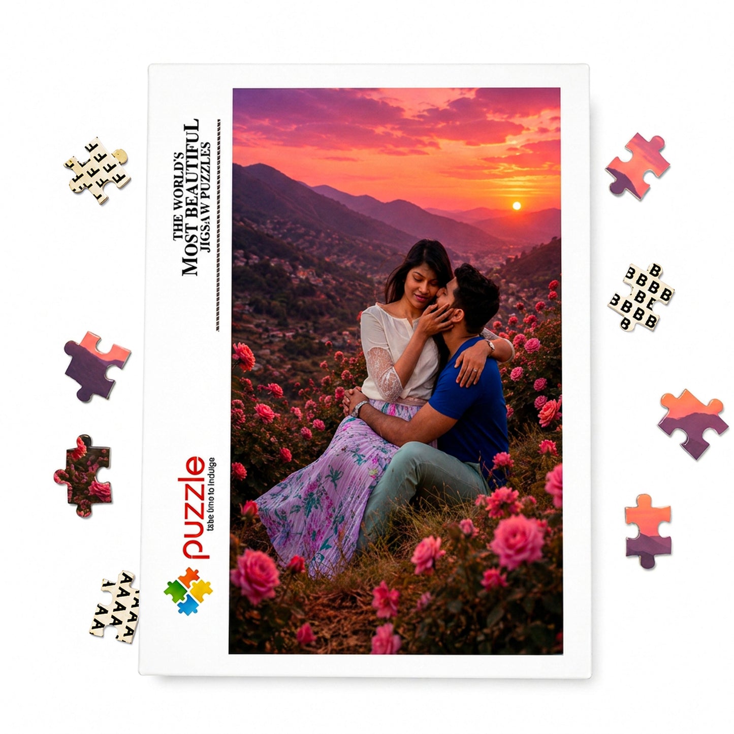 Photo Puzzle 300 - 1000 Piece, Custom Jigsaw Puzzle Personalized 1000 Piece Jigsaw Puzzle from Your Photo for Couples
