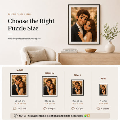 Custom Jigsaw Puzzle from photo | 300-1000 Pieces Personalized Puzzle | Gifts for Mom Dad Kids Her Him Couple | Unique Memory Gift