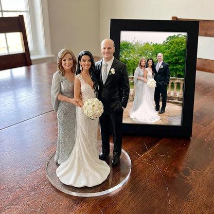 Custom Couple Memorial Figurine From Photo, Personalized 3D Printed Sculpture, Memorial Gift for Loved Ones, Couple Anniversary Wedding Gift