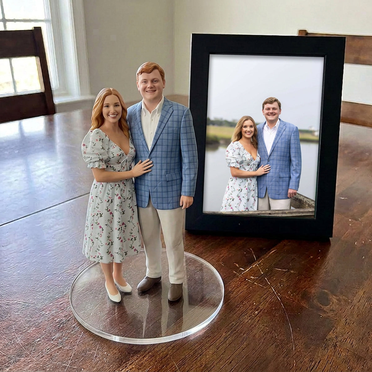 Custom Couple Figurine From Photo, Personalized 3D Printed Sculpture, Anniversary Gift for Couple, Romantic Husband Wife Gift, Wedding Keepsake