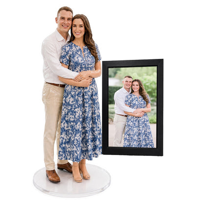 Custom Couple Memorial Figurine From Photo, Personalized 3D Printed Couple Statue, Memorial Gift for Mom Dad, Parents Anniversary Keepsake